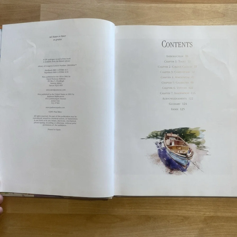 Paul Riley's Watercolour Workshop by Riley, Paul‎ 2001 Hardcover Book Watercolor